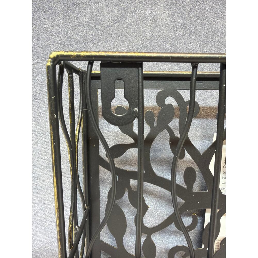 Metal Oak & Olive Cork Caddy NWT Tree of Life Design 12” x 12” Square - Picture 5 of 8